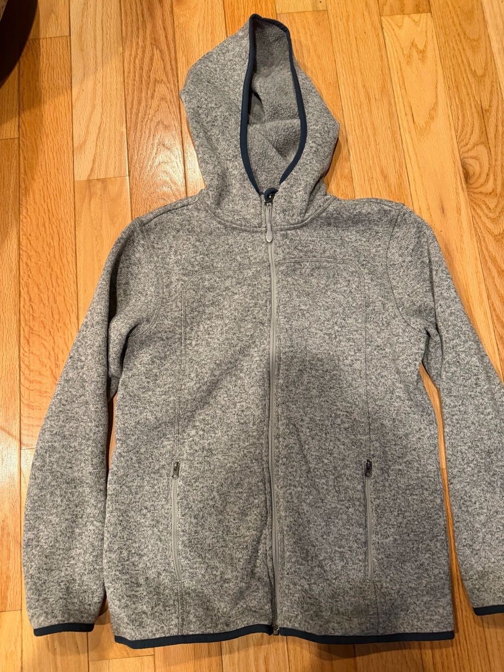 L.L. Bean Gray Hooded Full-Zip Kids Jacket